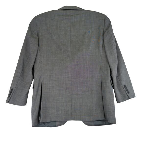 Peter Millar Gray 100% Wool Suit Jacket Sport Coat Men's Size 42R 2 Button - Picture 2 of 10